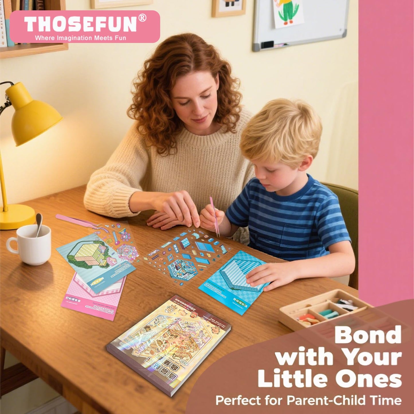 THOSEFUN 3D Sticker Scene Book for Adults – DIY House Room Landscapes