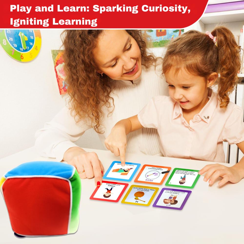 Thought-Spot Play & Learn Cube | Roll & Learn for Toddlers | Colors, Numbers, Letters & Emotions