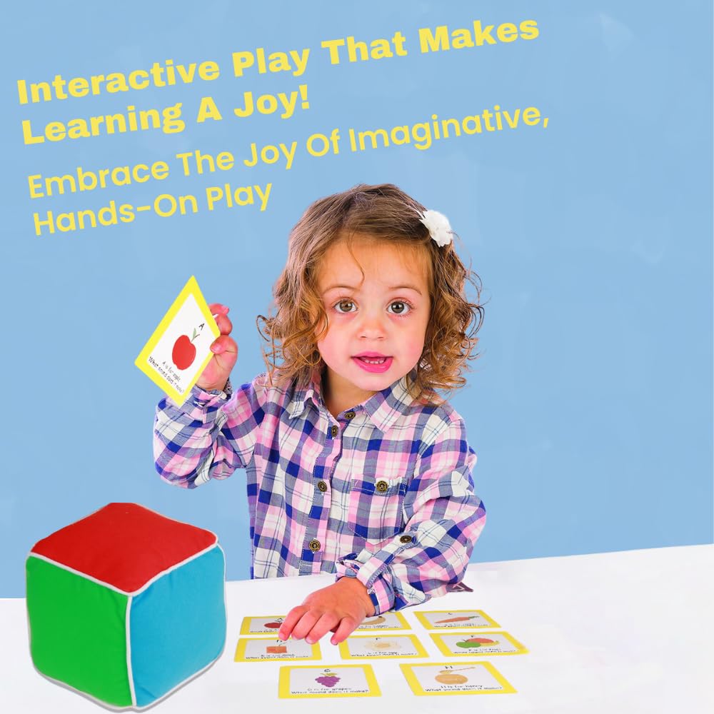 Thought-Spot Play & Learn Cube | Roll & Learn for Toddlers | Colors, Numbers, Letters & Emotions