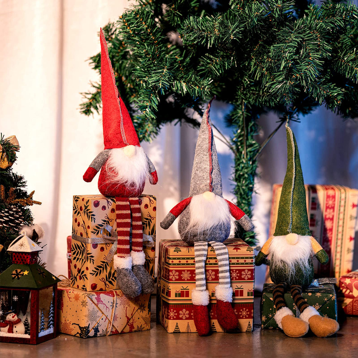Threan 3-Set DIY Gnome Kit – Elf Gnome Plush Crafts for Adults