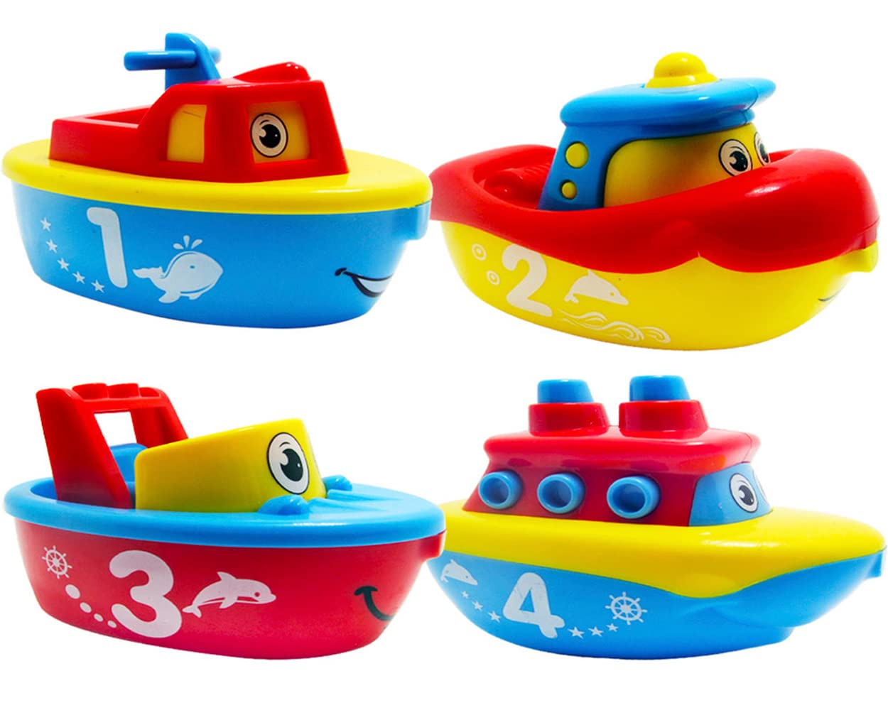 3 Bees & Me Magnetic Boat Bath Toys – 4-in-1 Bath Set for Toddlers & Kids