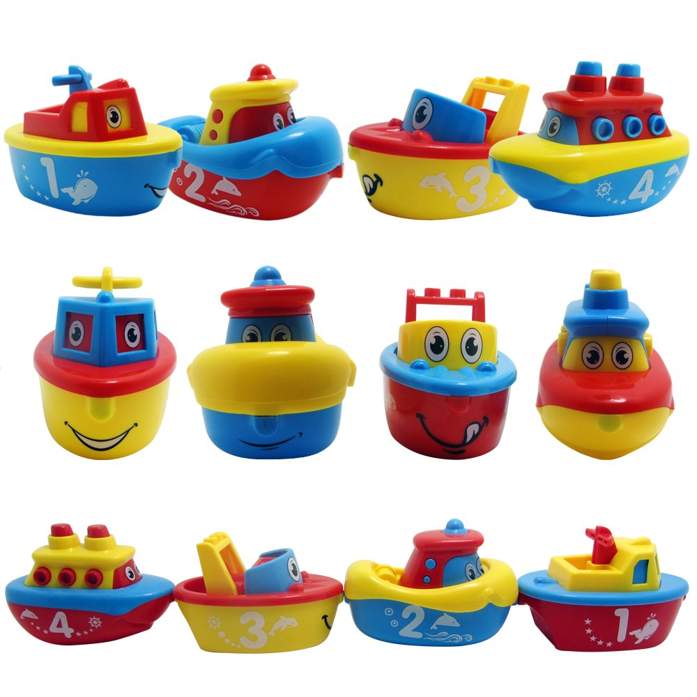 3 Bees & Me Magnetic Boat Bath Toys – 4-in-1 Bath Set for Toddlers & Kids