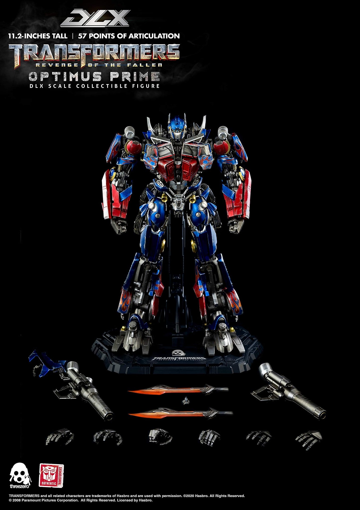 Transformers Revenge of the Fallen DLX Optimus Prime Figure | threezero store