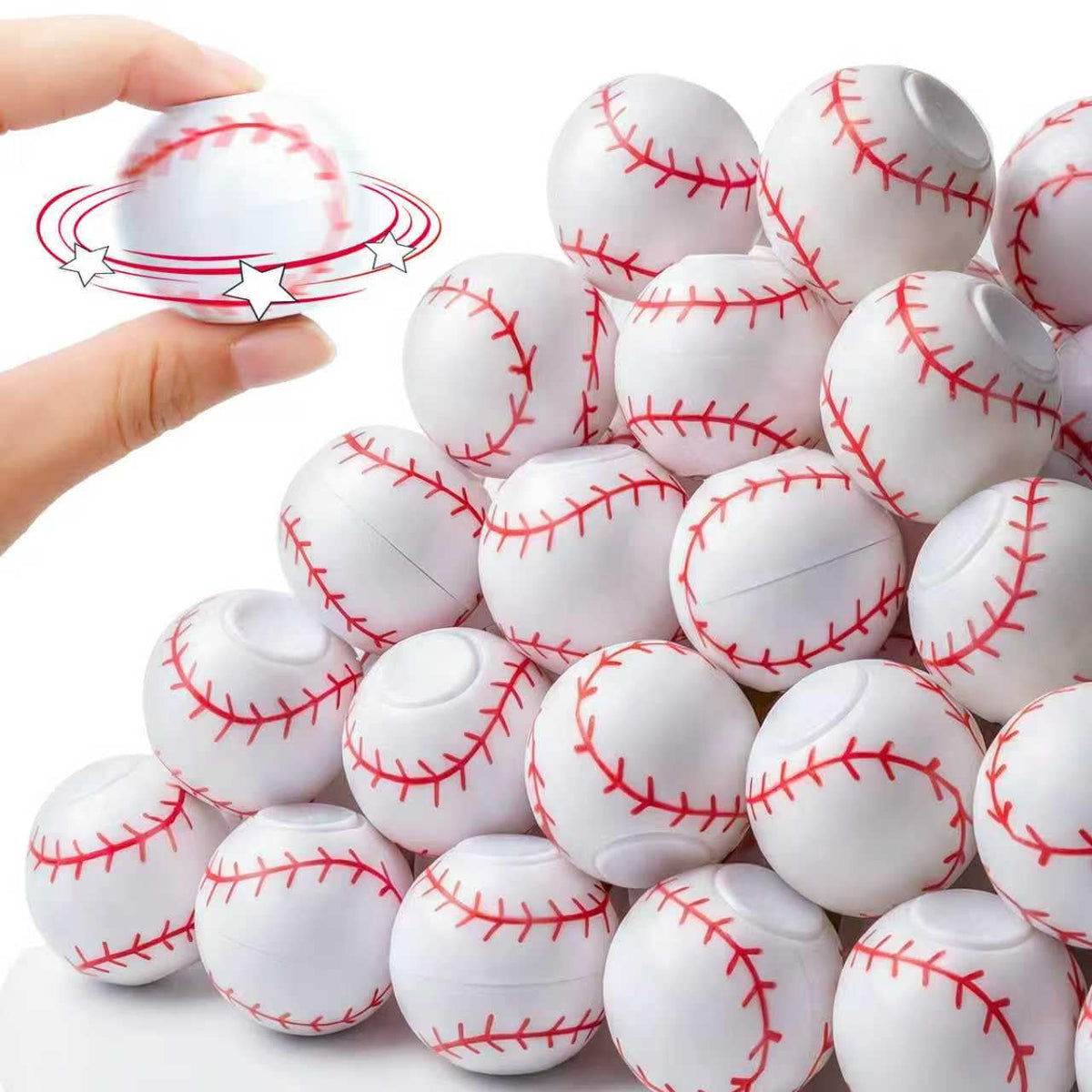 Thremhoo 32PCS Spinning Baseball Fidget Toys — Party Favors & Classroom Prizes