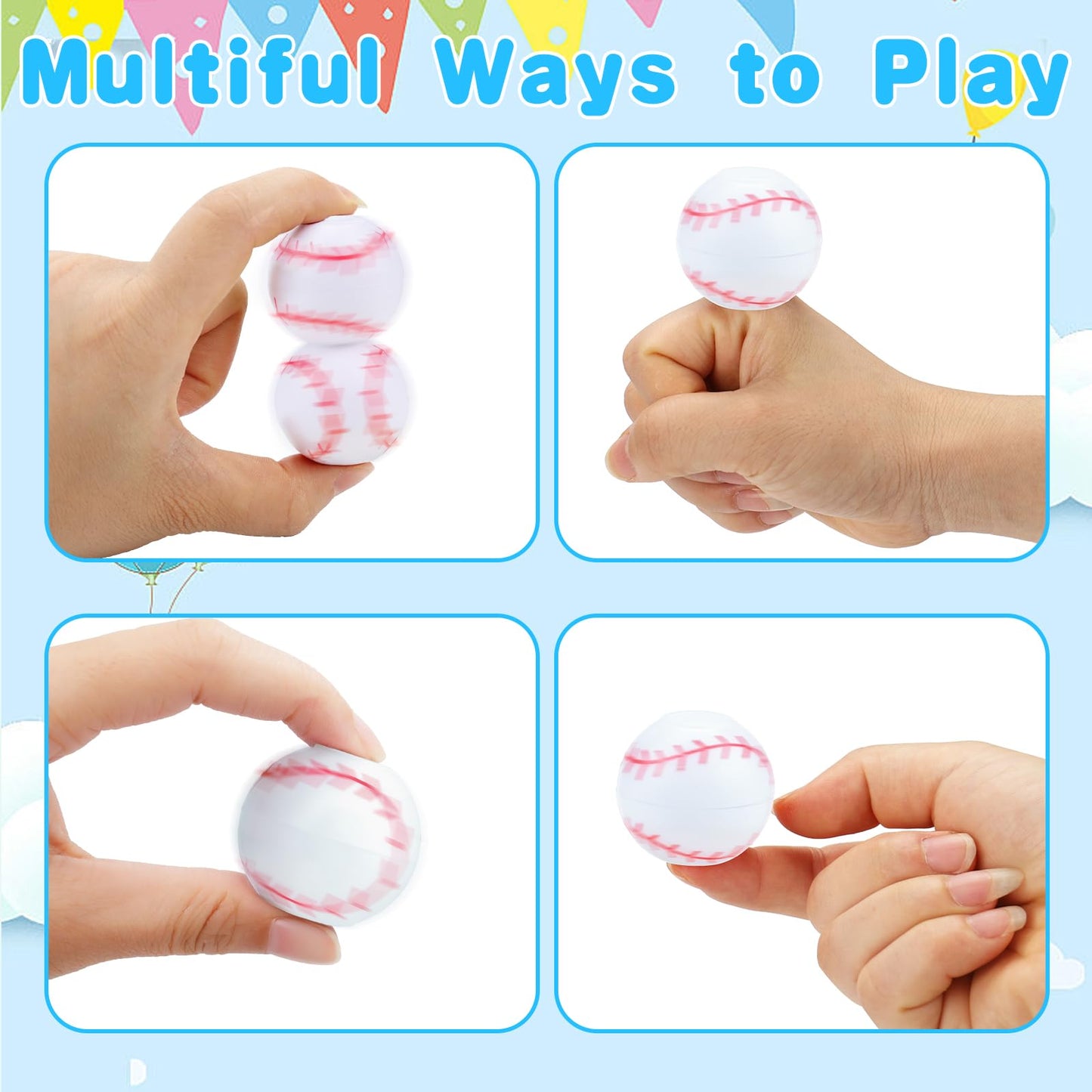 Thremhoo 32PCS Spinning Baseball Fidget Toys — Party Favors & Classroom Prizes