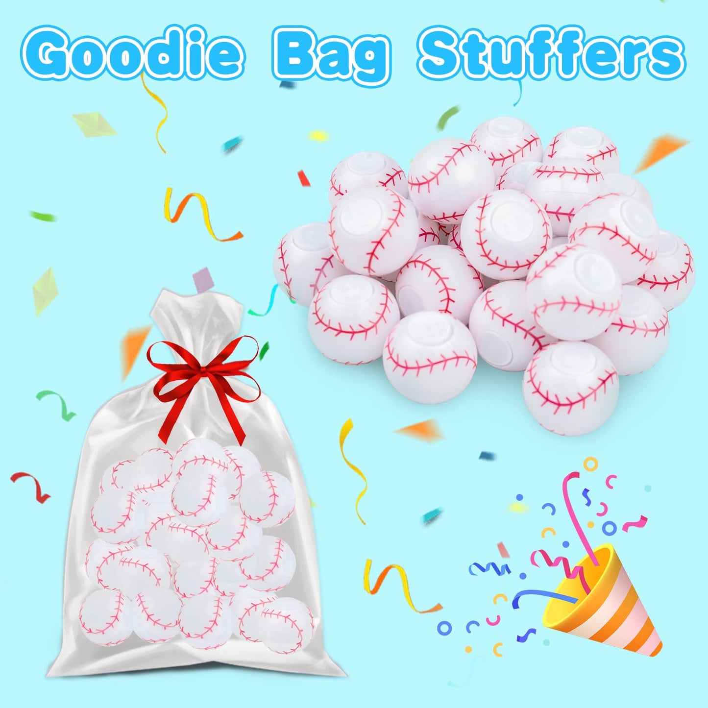 Thremhoo 32PCS Spinning Baseball Fidget Toys — Party Favors & Classroom Prizes