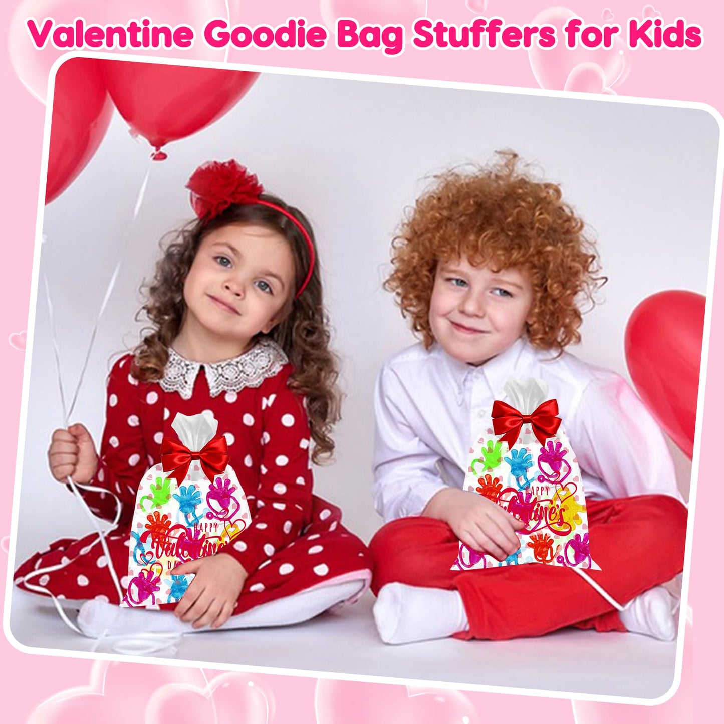 Thremhoo 40Pcs Glitter Sticky Hand Party Favors – Bulk Kids Toys & Classroom Prizes