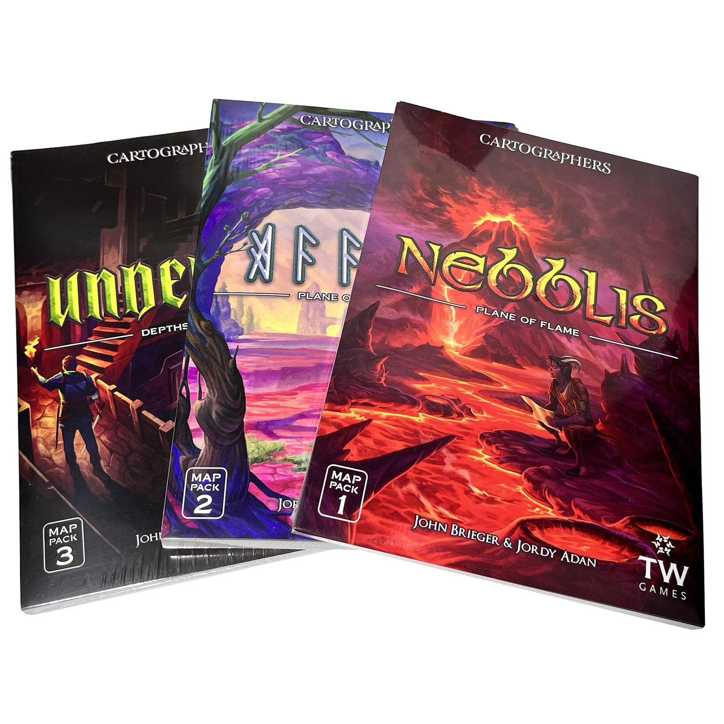 Cartographers: Map Pack Collection – Nebblis, Affril & Undercity Expansions | Thunderworks Games