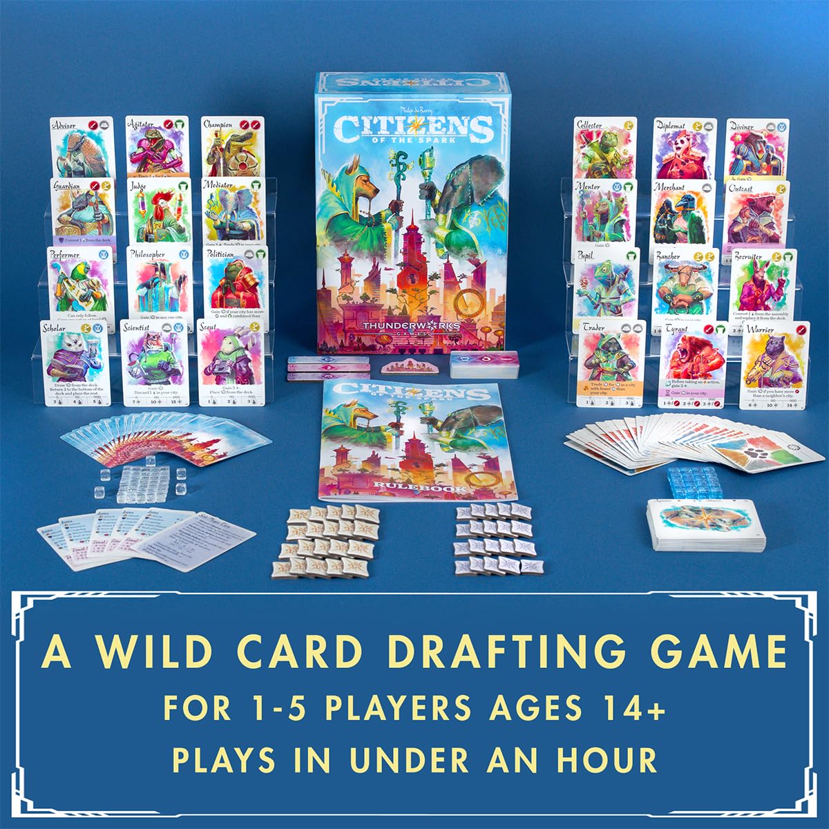 Citizens of The Spark Board Game | Strategy Card-Drafting by Thunderworks Games