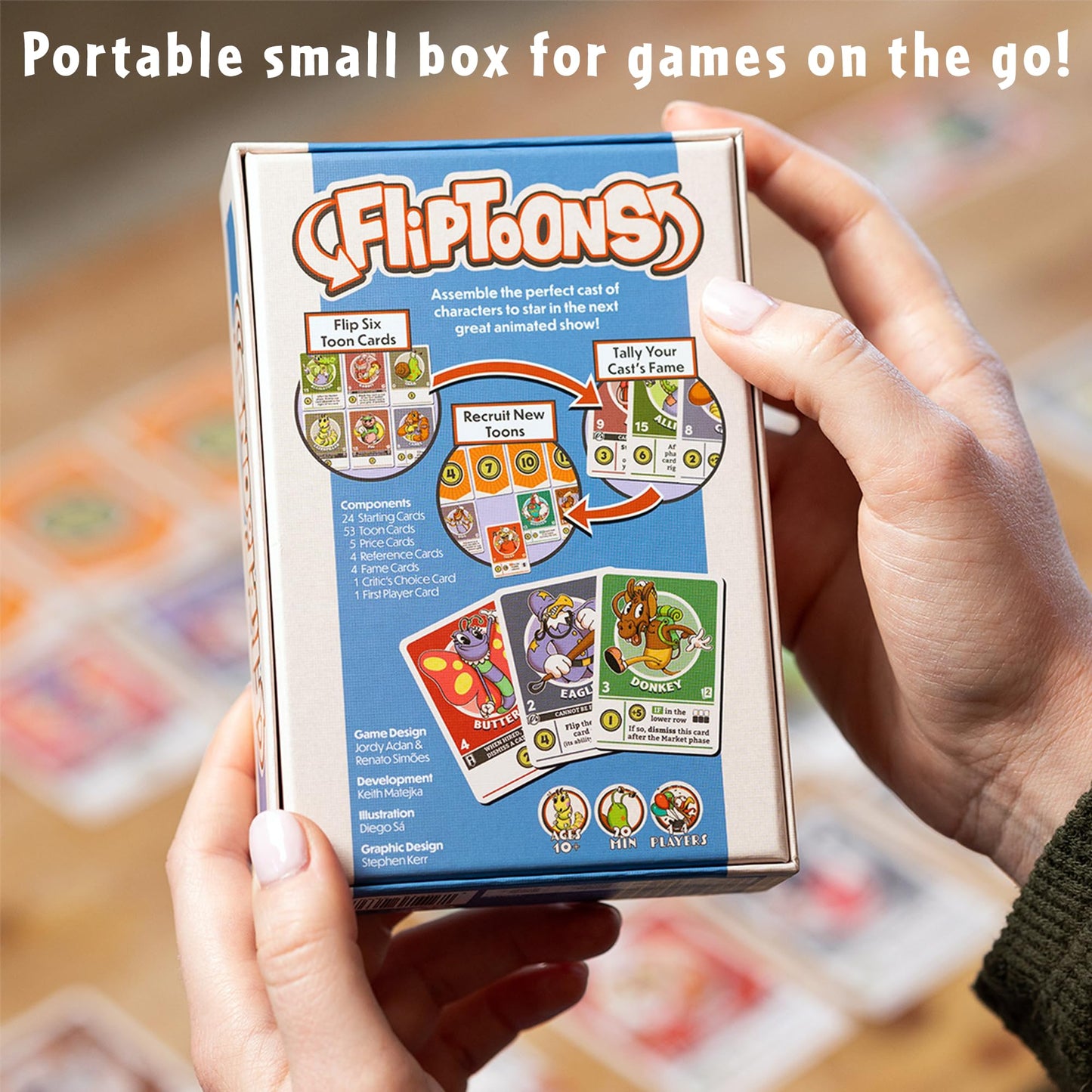 Thunderworks Games: FlipToons — Animated Deck-Building Card Game for 1-4 Players | Portable Family Fun