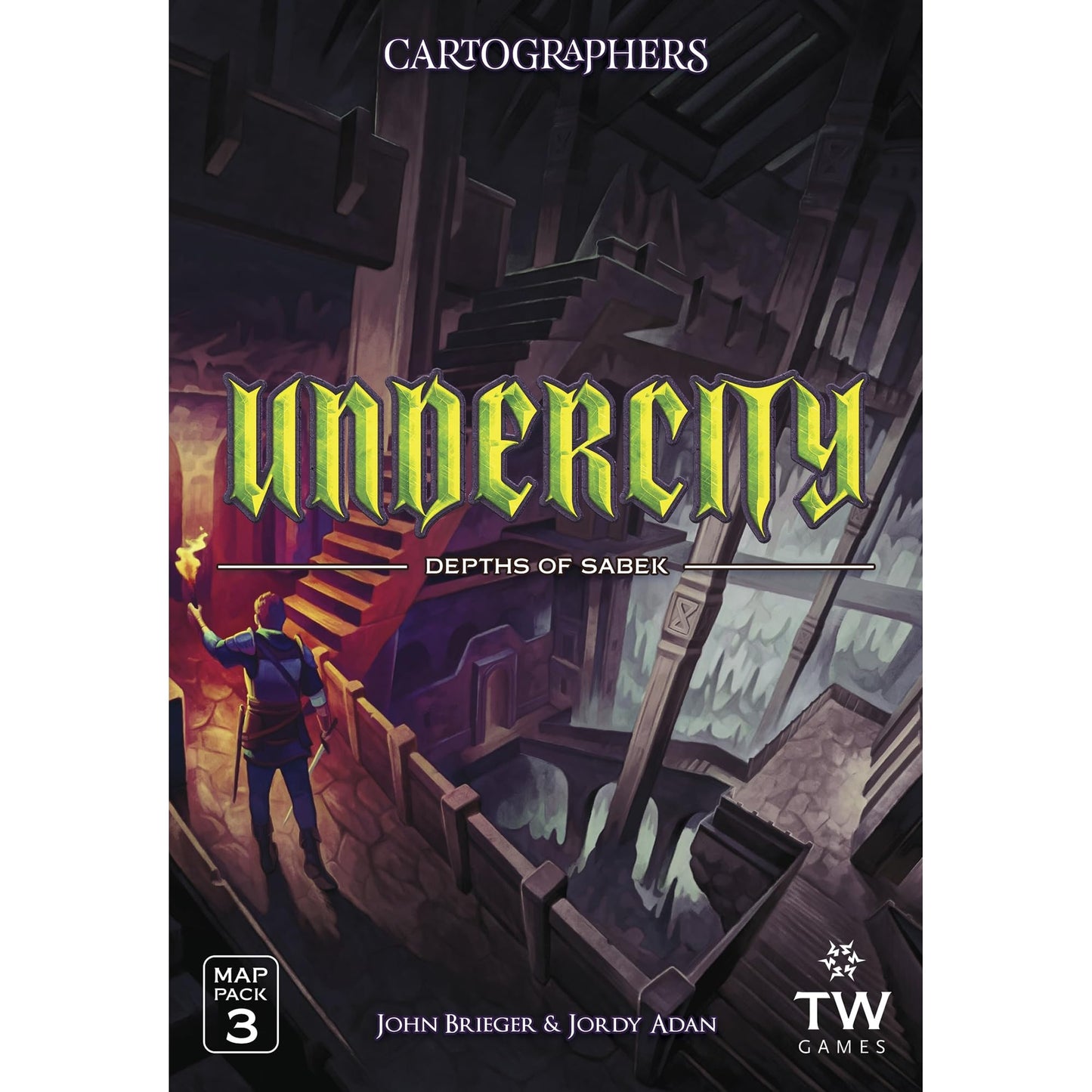 Cartographers: Map Pack Collection – Nebblis, Affril & Undercity Expansions | Thunderworks Games