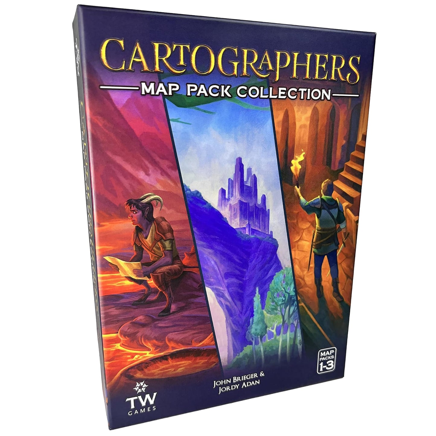 Cartographers: Map Pack Collection – Nebblis, Affril & Undercity Expansions | Thunderworks Games