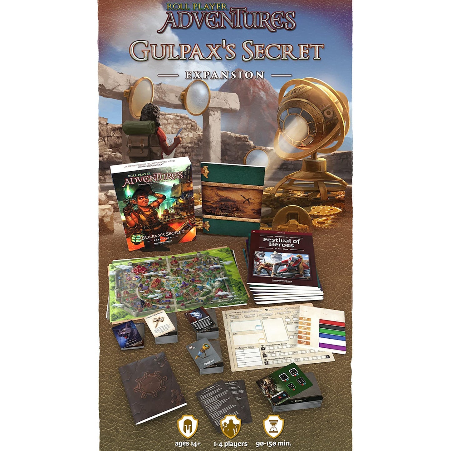 Thunderworks Games Roll Player Adventures: Gulpax's Secret Expansion — Cooperative Narrative Board Game (1–4 players)