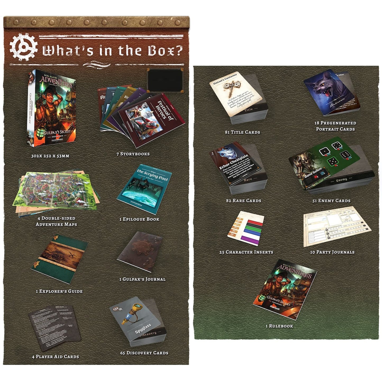 Thunderworks Games Roll Player Adventures: Gulpax's Secret Expansion — Cooperative Narrative Board Game (1–4 players)