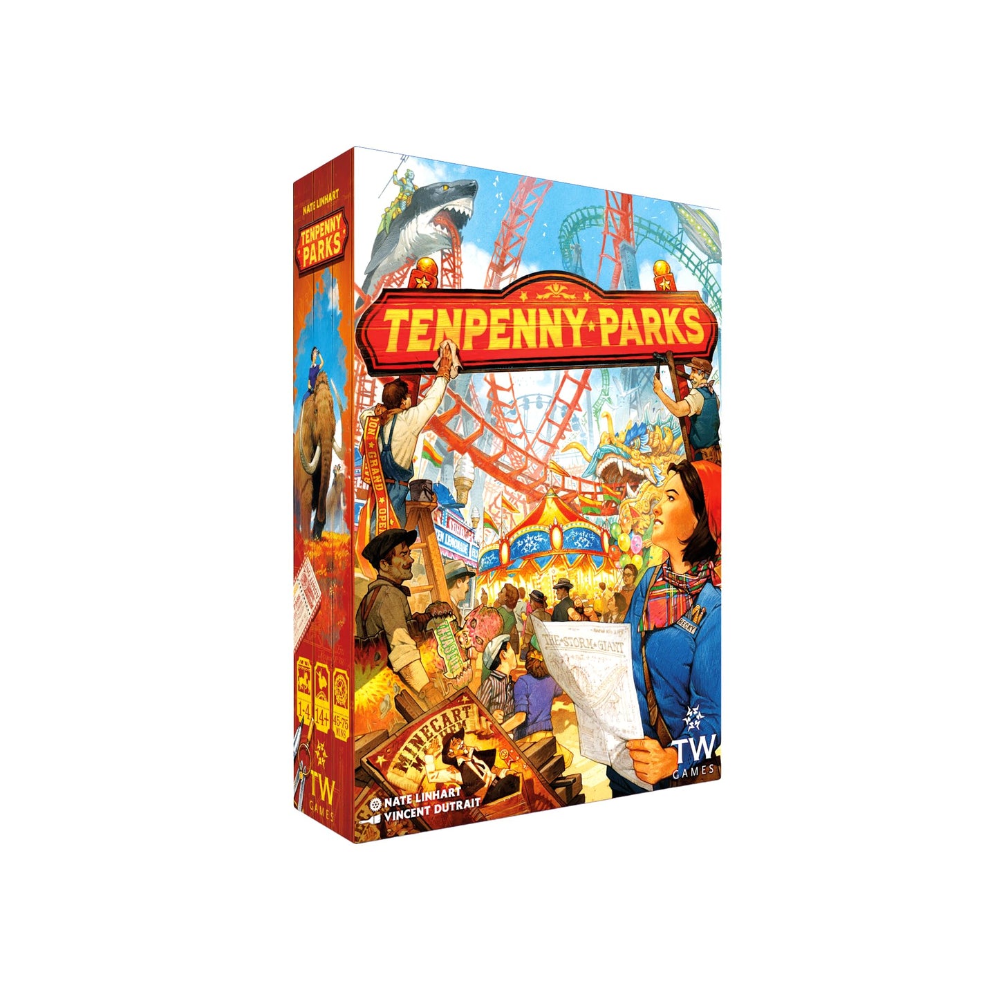 Tenpenny Parks Board Game by Thunderworks Games – Build the Best Theme Park