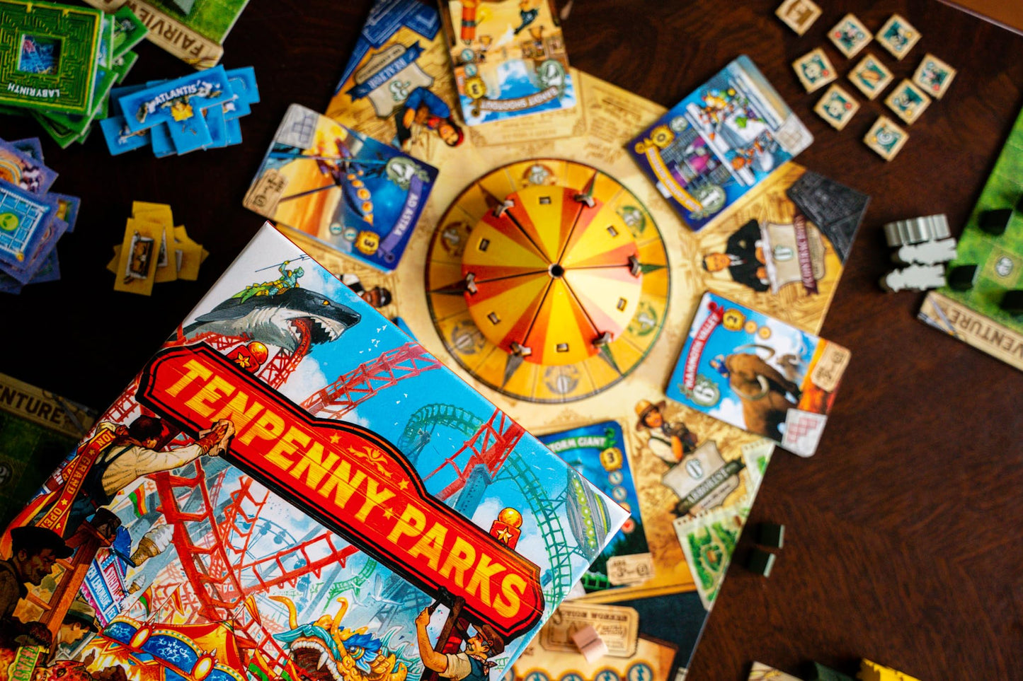 Tenpenny Parks Board Game by Thunderworks Games – Build the Best Theme Park
