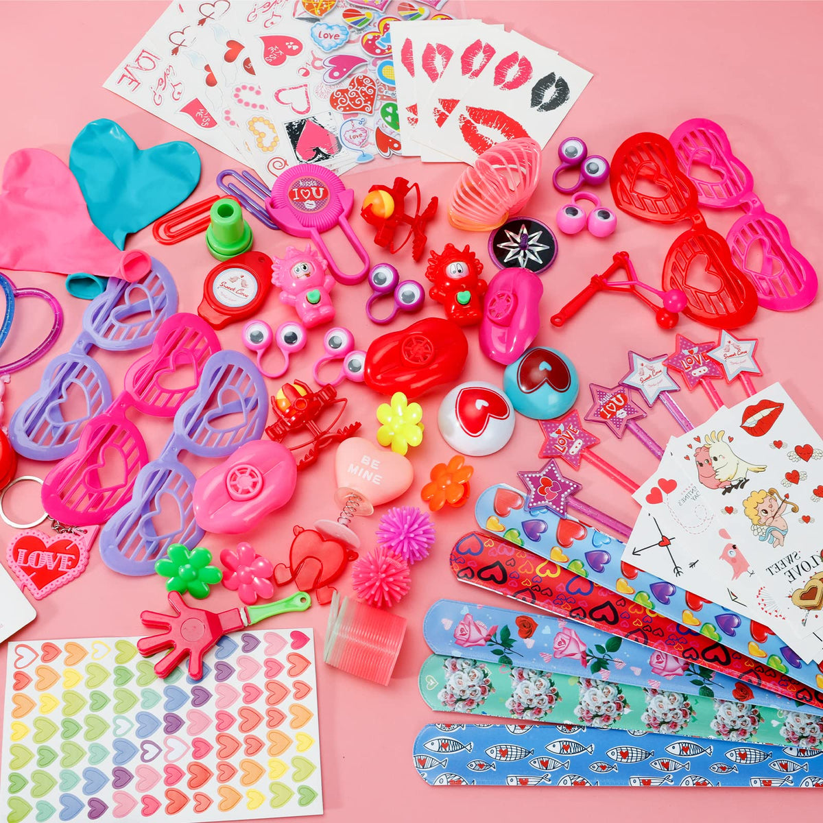 Thuodo 200pcs Valentines Party Favors Toys Assortment – Classroom Prizes & Gifts for Kids