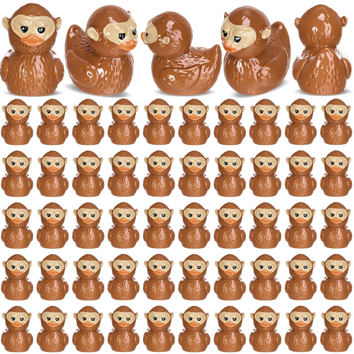 Thyle 50 Mini Resin Bigfoot Ducks – Bulk 1-Inch Sasquatch Figurines for Gifts & Decor