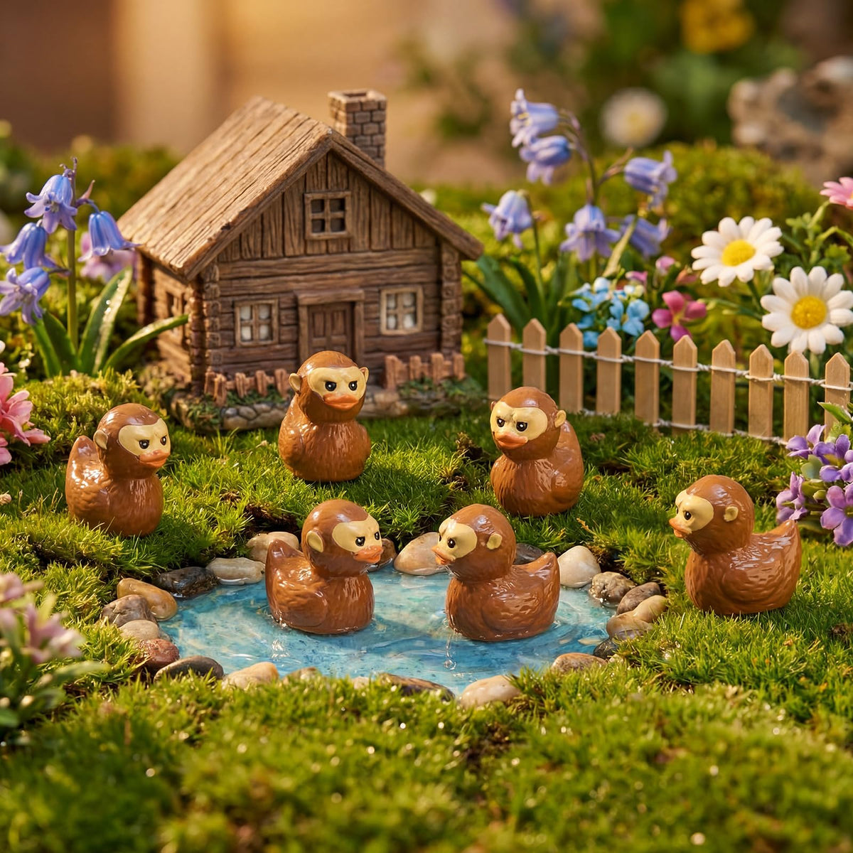 Thyle 50 Mini Resin Bigfoot Ducks – Bulk 1-Inch Sasquatch Figurines for Gifts & Decor