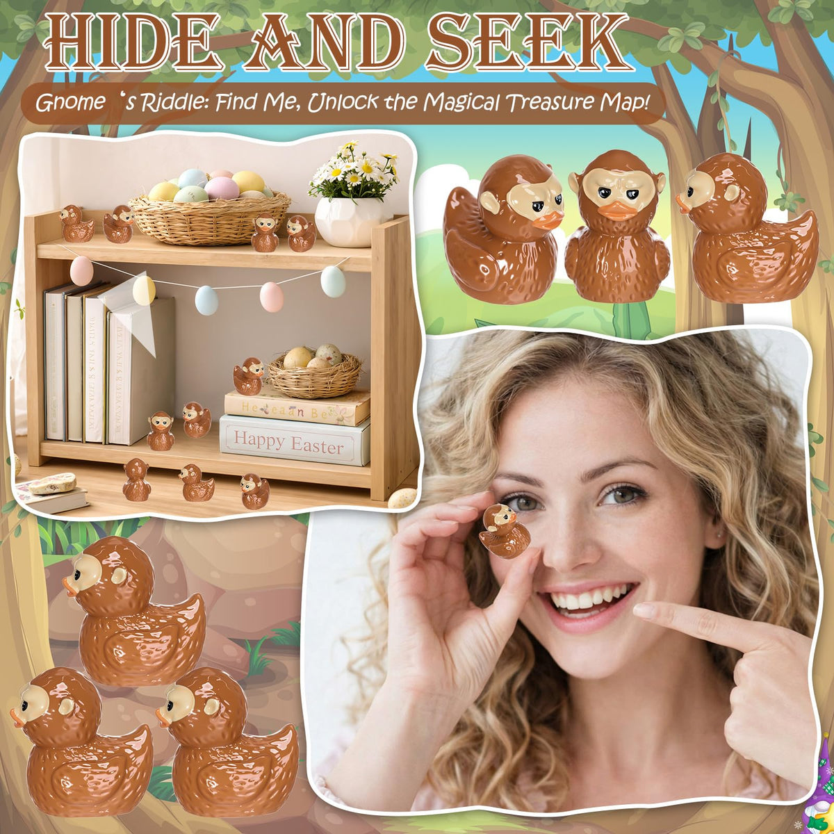 Thyle 50 Mini Resin Bigfoot Ducks – Bulk 1-Inch Sasquatch Figurines for Gifts & Decor