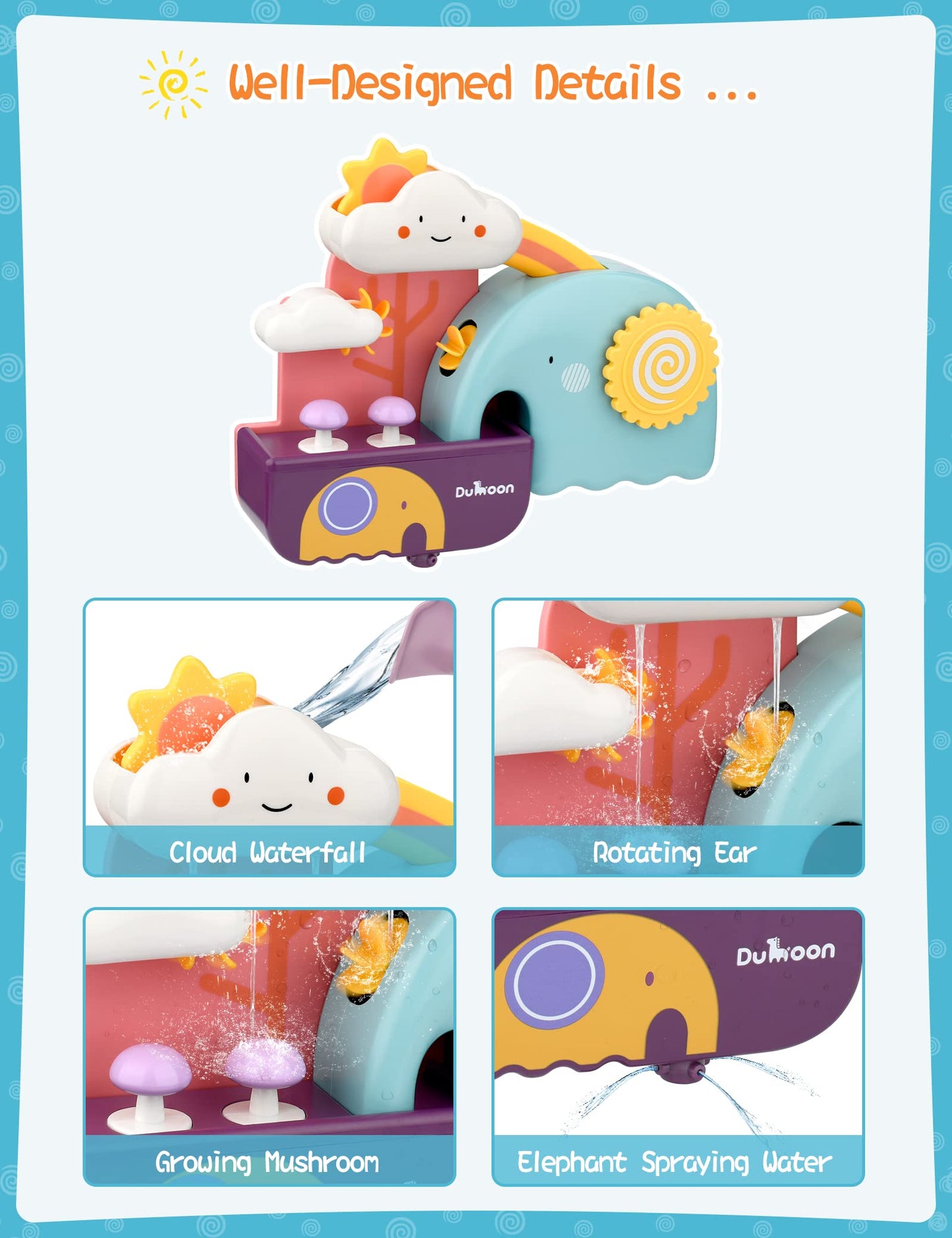 TI-TOO Baby Bath Toys – Educational Water Wheel Bath Toy for Toddlers (1–3+ yrs)