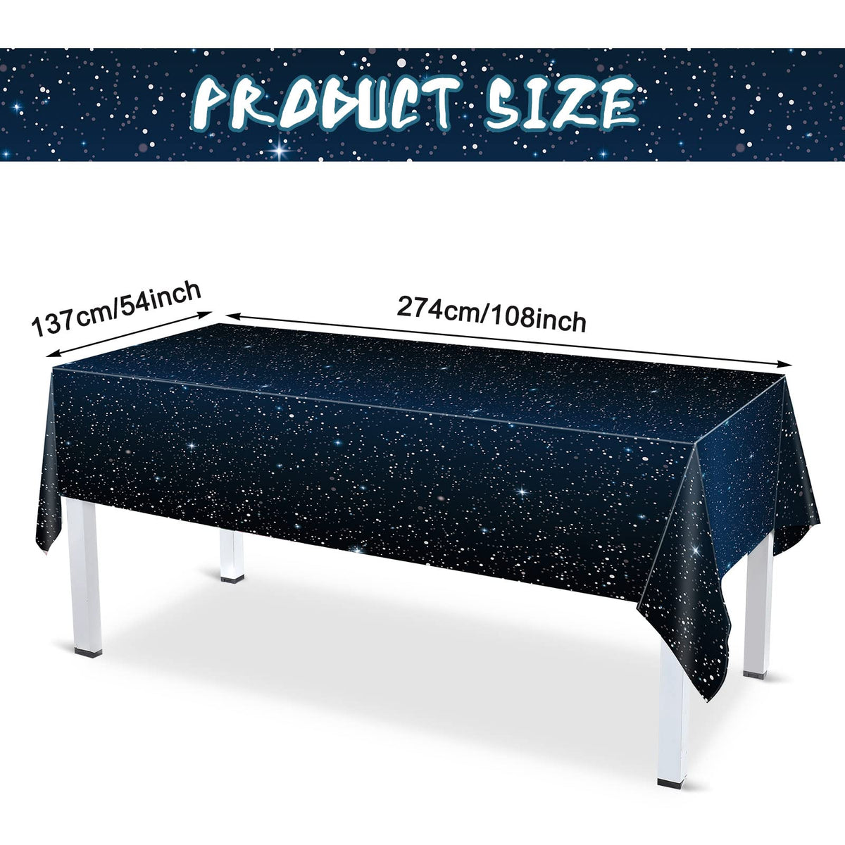 Tiamon 171 Pcs Galaxy Space Party Tableware Set for 24 Guests