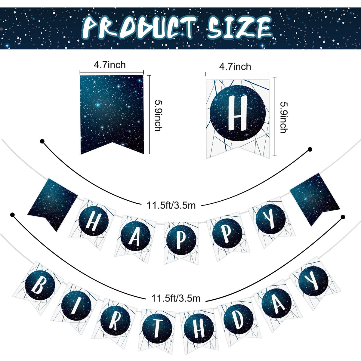 Tiamon 171 Pcs Galaxy Space Party Tableware Set for 24 Guests