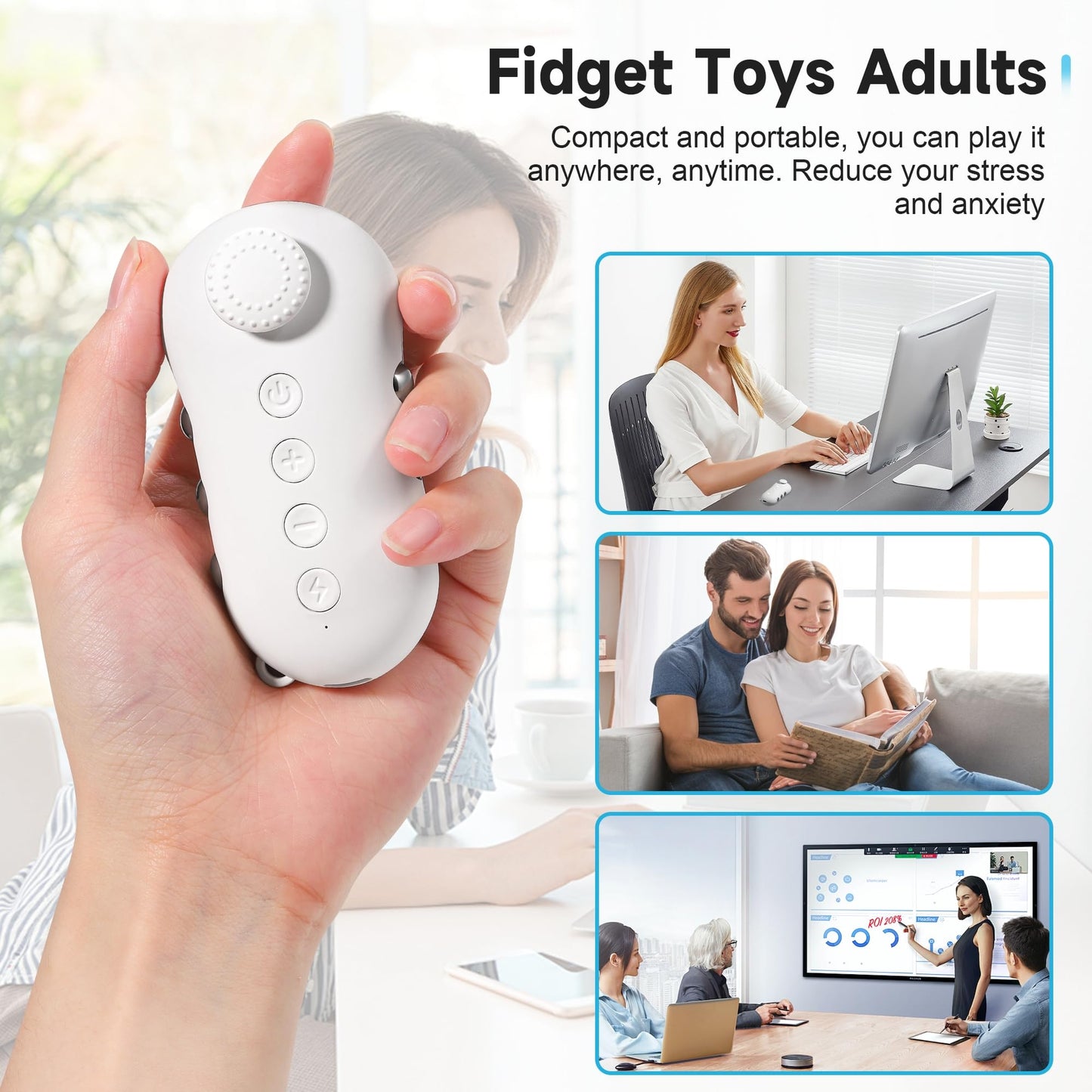 Tianhong Fidget Toy for Adults – Microcurrent Stress Relief Device for Focus & Calm