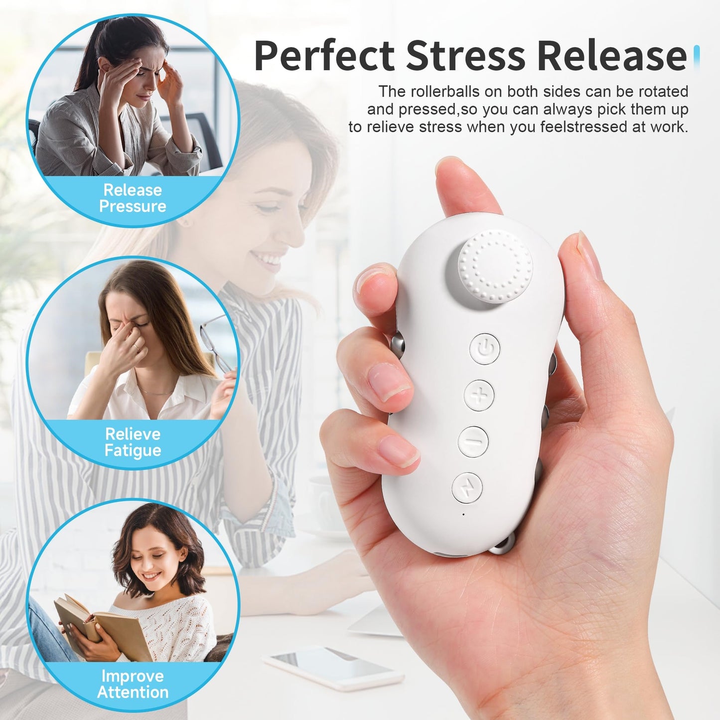 Tianhong Fidget Toy for Adults – Microcurrent Stress Relief Device for Focus & Calm