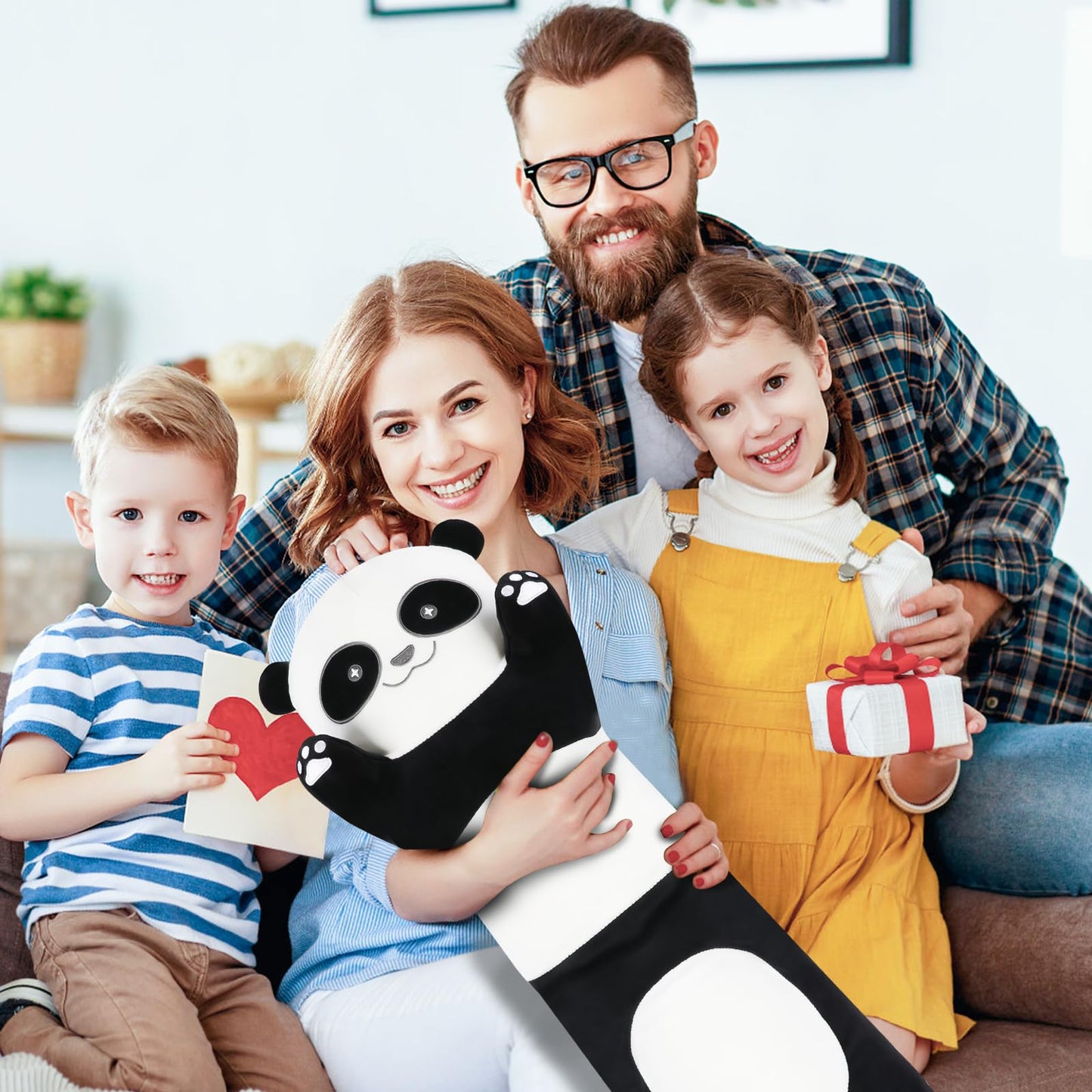 Tianmihou 36-Inch Giant Panda Plush — Soft Body Pillow & Long Panda Toy