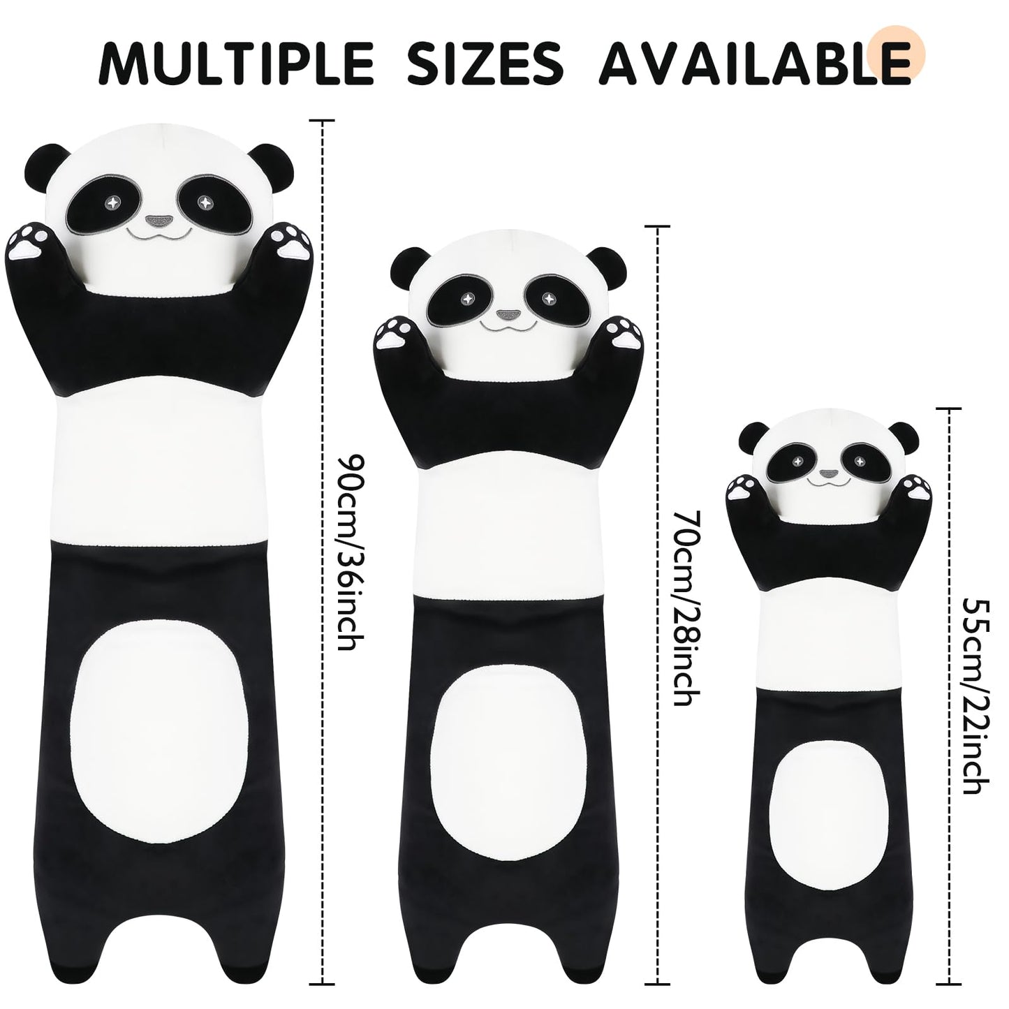 Tianmihou 36-Inch Giant Panda Plush — Soft Body Pillow & Long Panda Toy