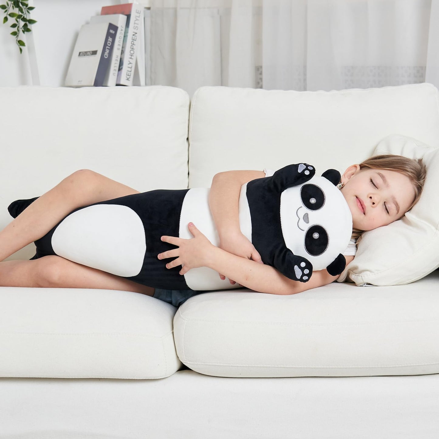 Tianmihou 36-Inch Giant Panda Plush — Soft Body Pillow & Long Panda Toy