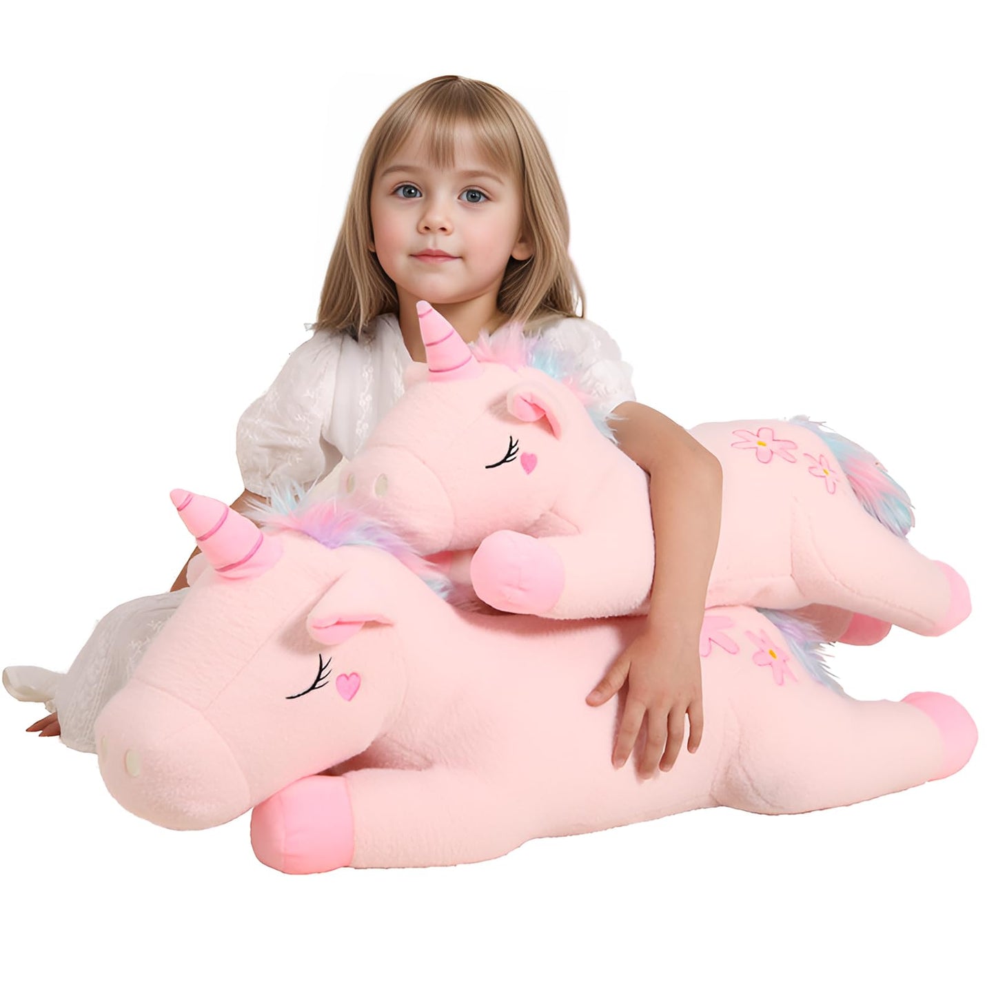 Tianmihou 32-Inch Pink Unicorn Plush - Jumbo Soft Body Pillow