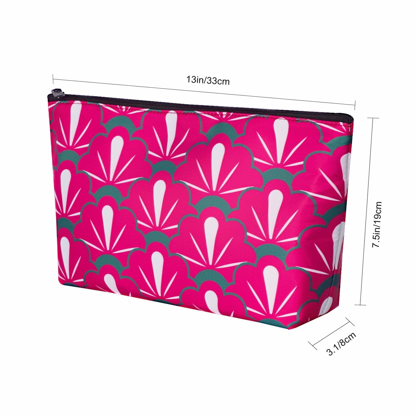 TIASUSAN American Mahjong Empty Bag - Red Printed Tile Case (13 x 7 Inches)