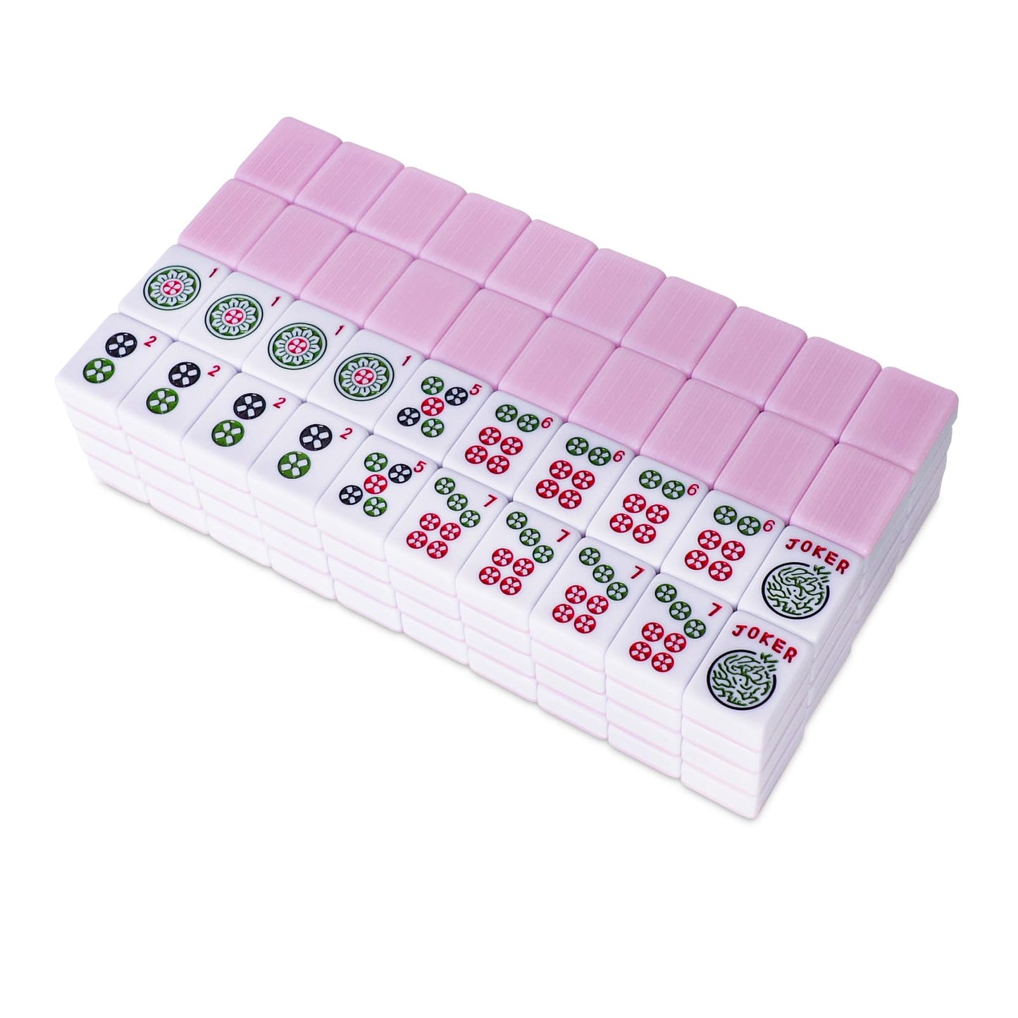 TIASUSAN American Mahjong Tile Set — 166 Pink Back Tiles (1.2”) | Tiles Only