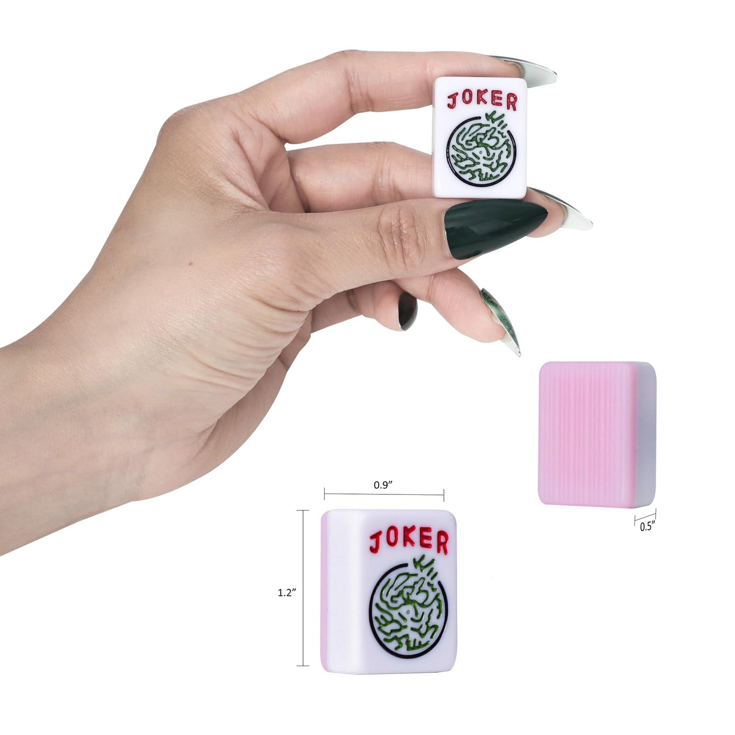 TIASUSAN American Mahjong Tile Set — 166 Pink Back Tiles (1.2”) | Tiles Only