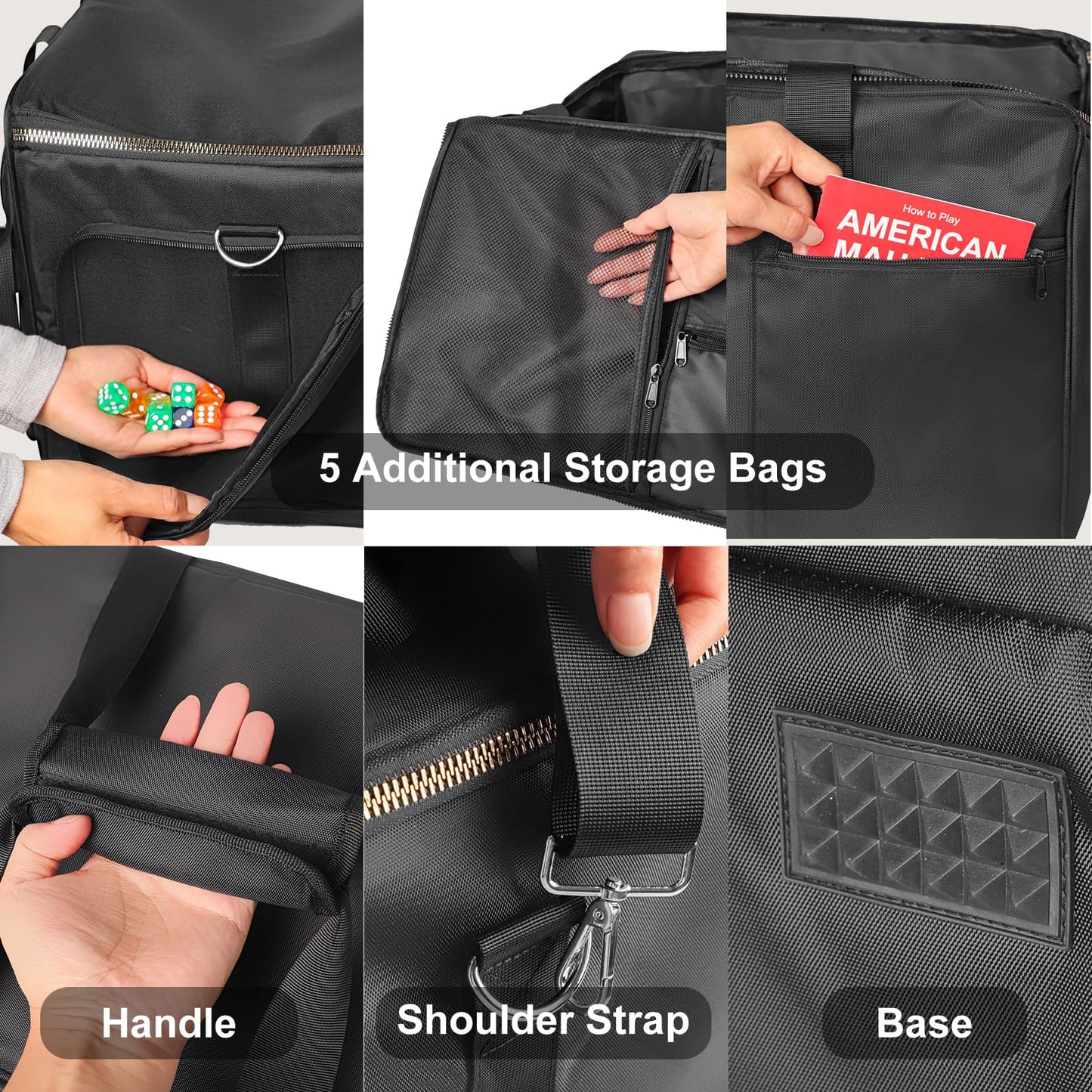 TIASUSAN Board Game Bag | Reinforced Padded Case for 6–7 Games