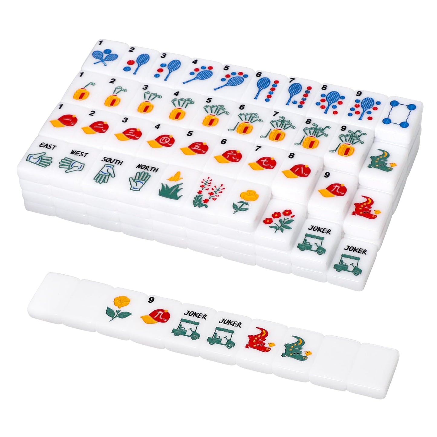 TIASUSAN American Mahjong Tile Set with Clear Acrylic Box – 160 Tiles & Accessories
