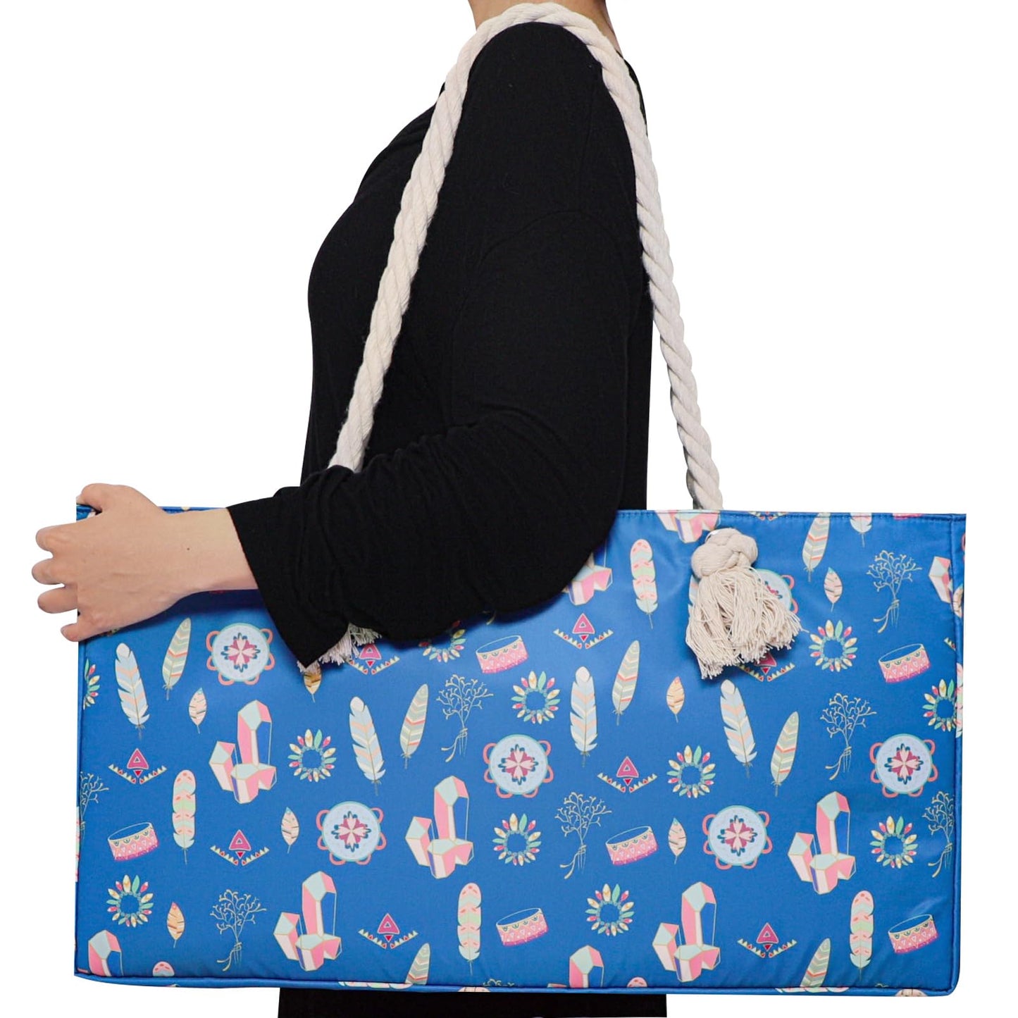 TIASUSAN Empty Mahjong Bag for American Mahjong Set — Storage Bag with Racks & Sleeves