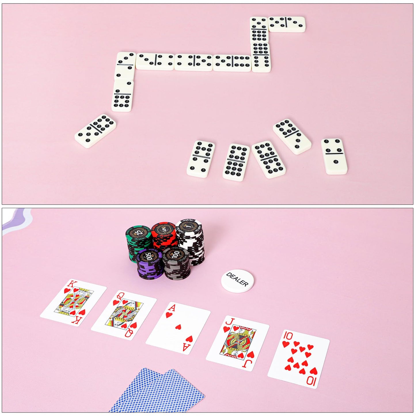 TIASUSAN Pink Mahjong Mat 31.5 by 31.5 inches – Anti Slip with Carry Bag