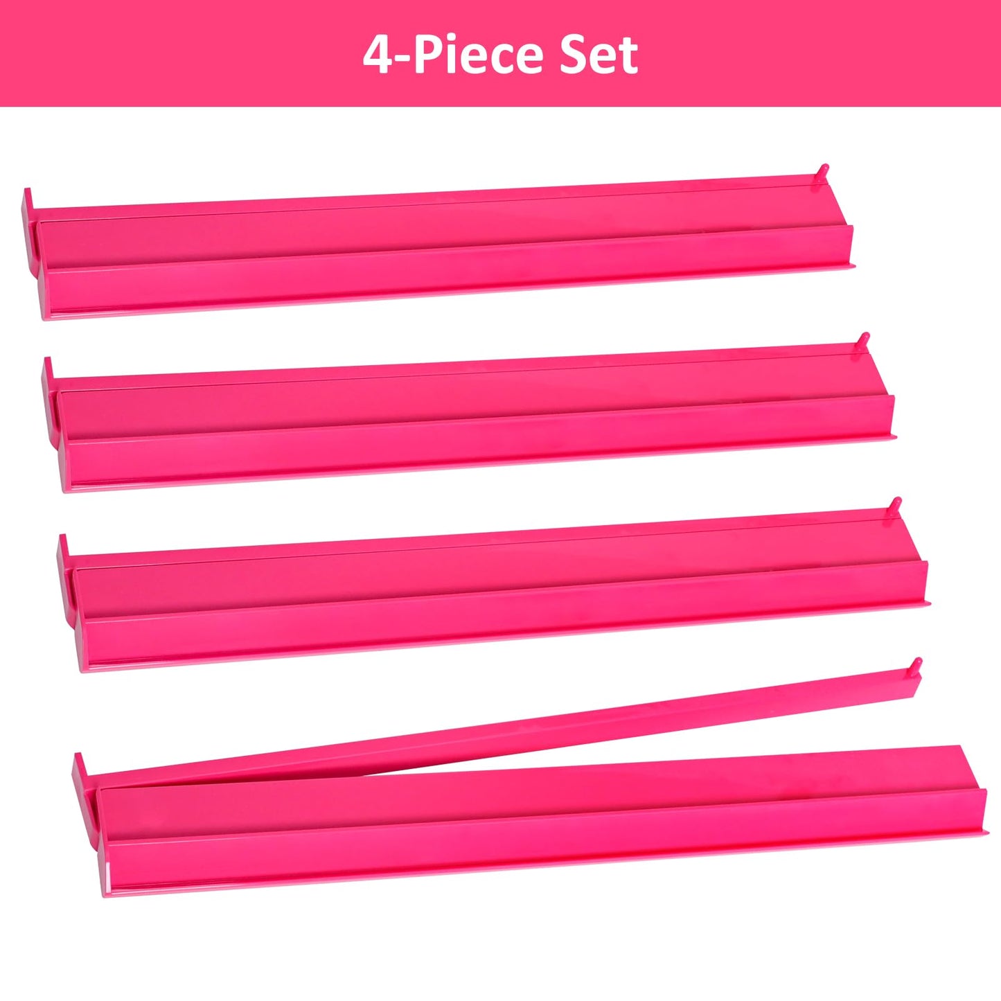 TIASUSAN 4PCS Mahjong Racks with Pushers for 166 American Mahjong Tiles | All-in-One Tile Rack Set