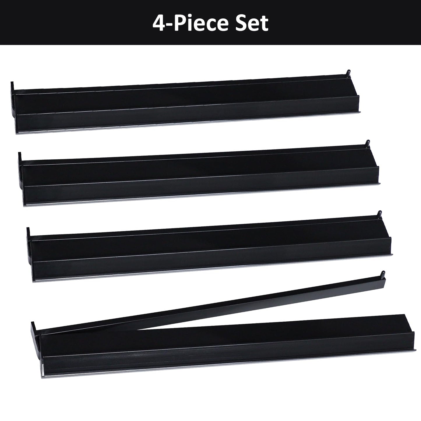TIASUSAN 4-Pack Mahjong Racks with Pushers - Black | American Tile Organizer