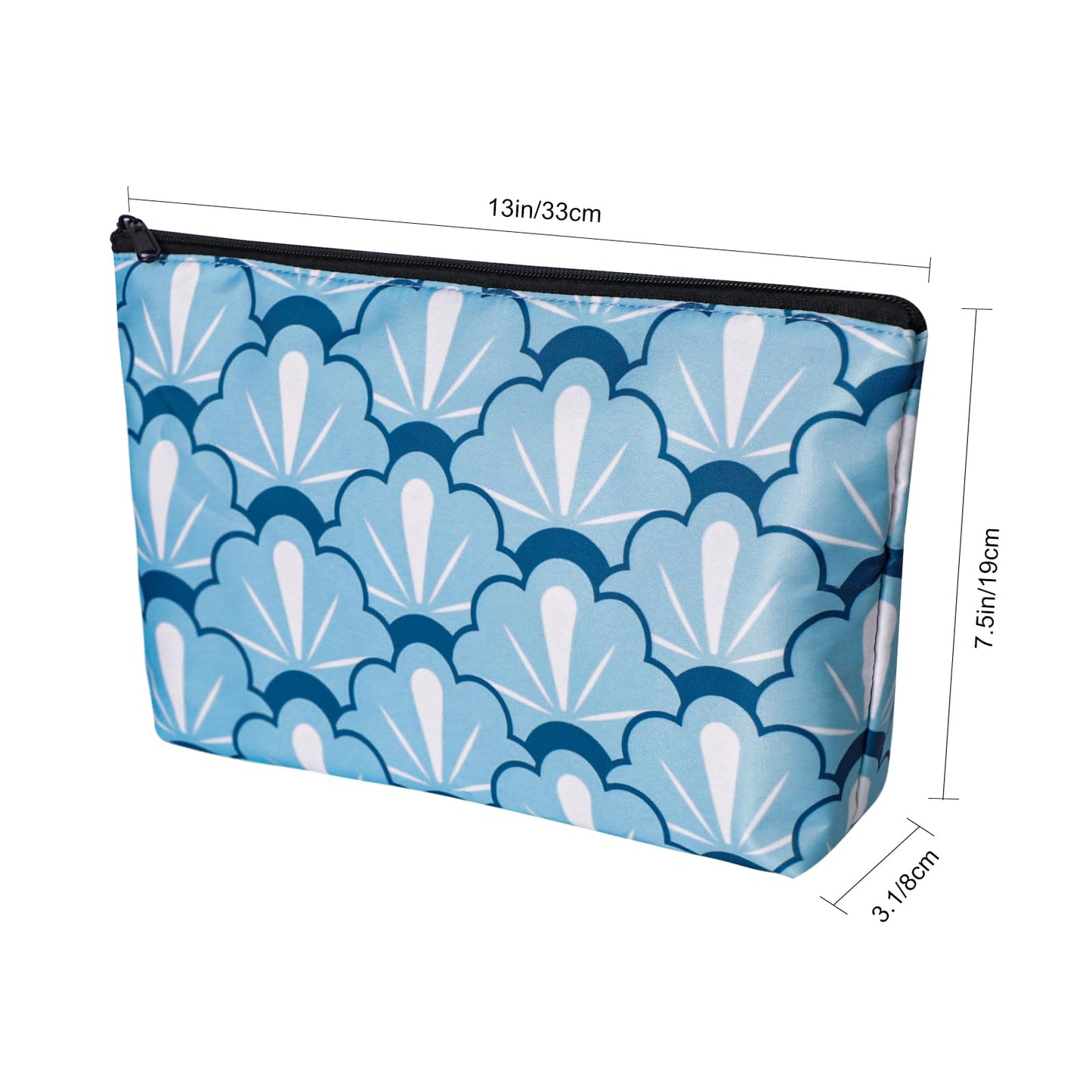 TIASUSAN American Mahjong Empty Bag – Blue Printed Tile Case (13x7 Inches)