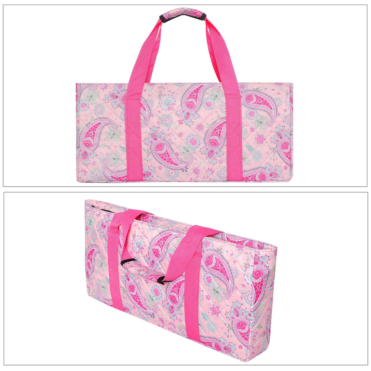 TIASUSAN Pink Mahjong Bag (Empty Bag Only) – American Mahjong Set Carrying Bag with Two Wrappers