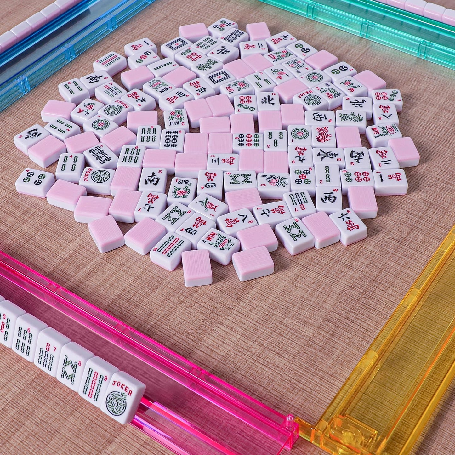 TIASUSAN American Mahjong Game Set – 166 Pink Tiles & Accessories