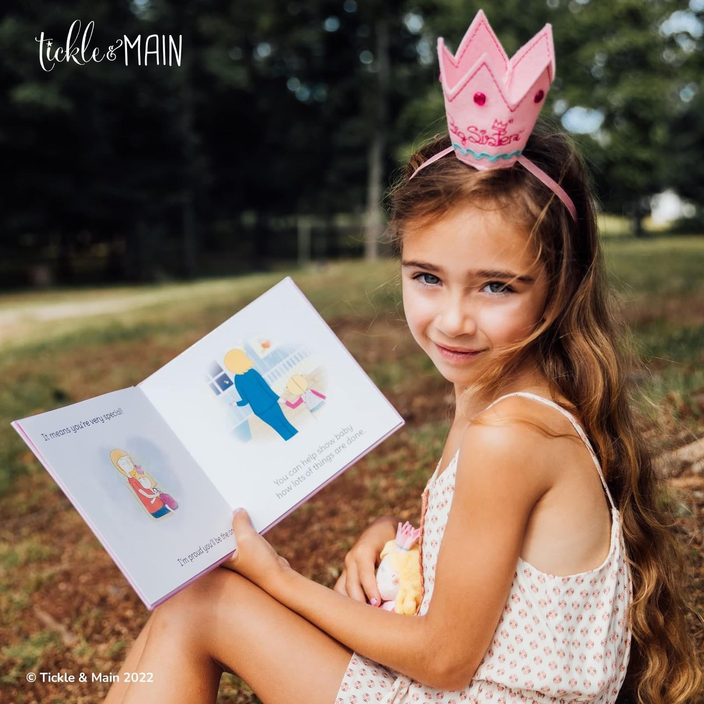 Tickle & Main Big Sister Gift Set – 3-Piece Kit with Storybook, Doll & Crown