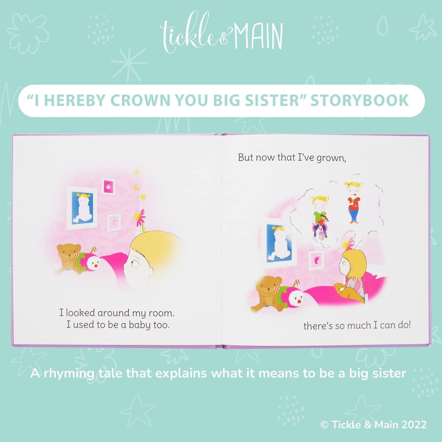 Tickle & Main Big Sister Gift Set – 3-Piece Kit with Storybook, Doll & Crown