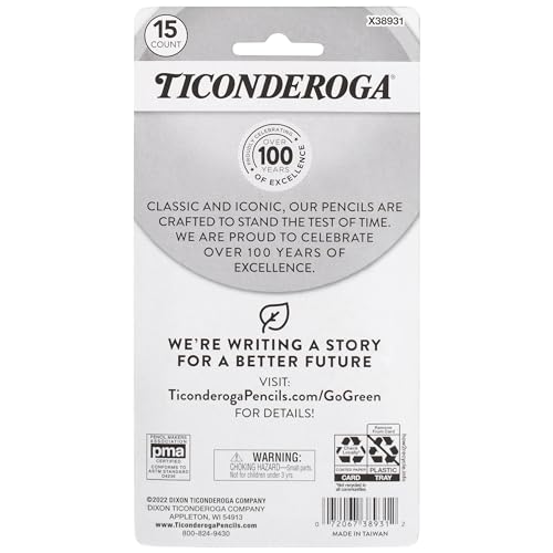 Ticonderoga Dixon Neon Erasers – 15-Piece Pencil Top & Hand-Held Set (38931) | Beveled, Latex-Free