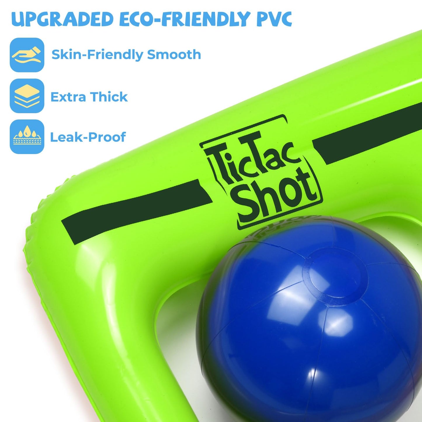 TicTac Shot Pool Toys - Inflatable Tic-Tac-Toe Game for 2-10 Players