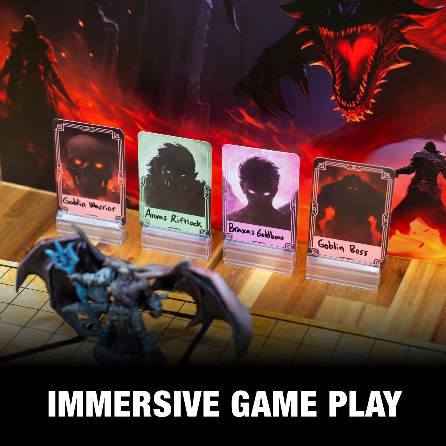 TIDYBOSS 50pcs Erasable DND Initiative Tracker | DM Screen Clips with Character & Monster Cards | TTRPG Accessories